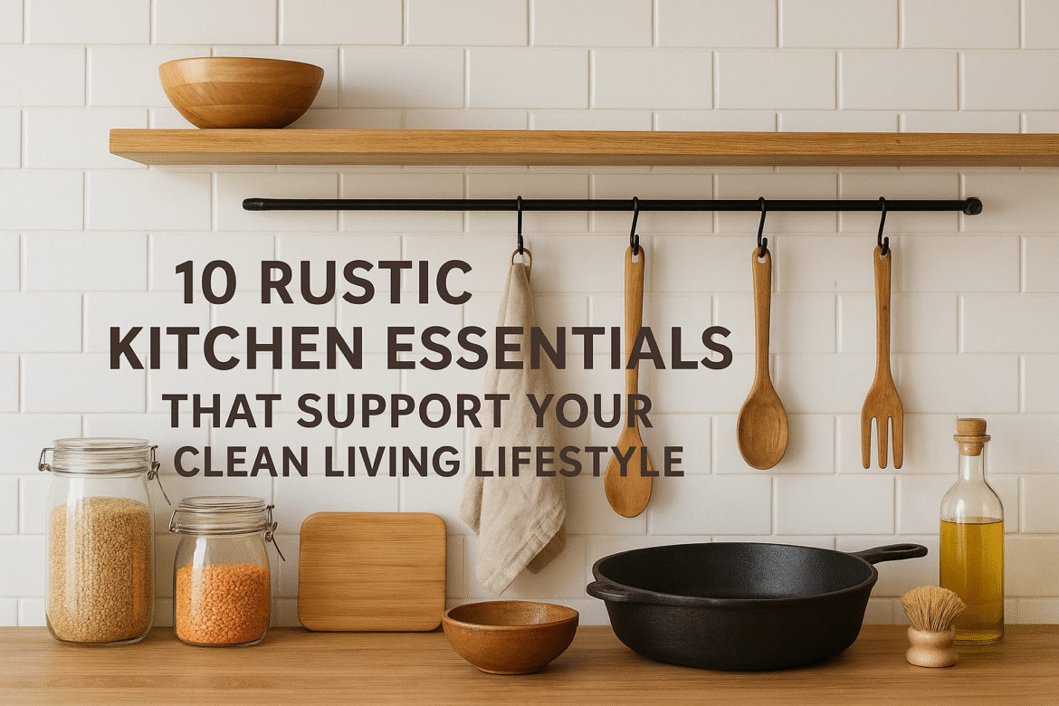 10 rustic kitchen essentials that support your clean living lifesytle www.cleanlifeobsession.com