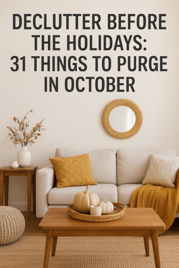 Declutter Before The Holidays: 31 Things to Purge in October